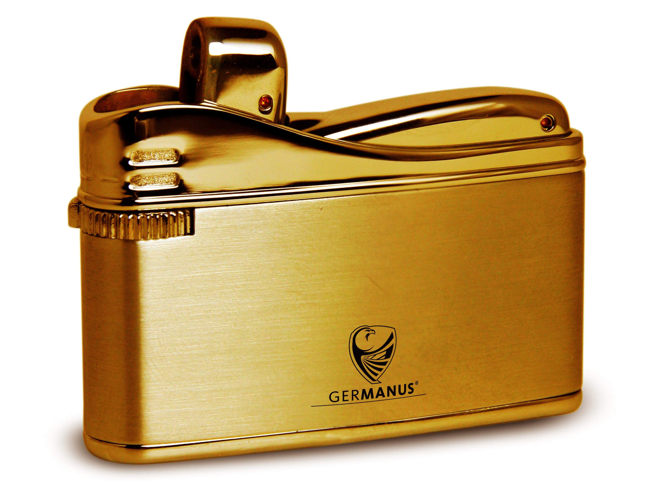 GERMANUS Cigarette Lighter Fin II plated with genuine Gold