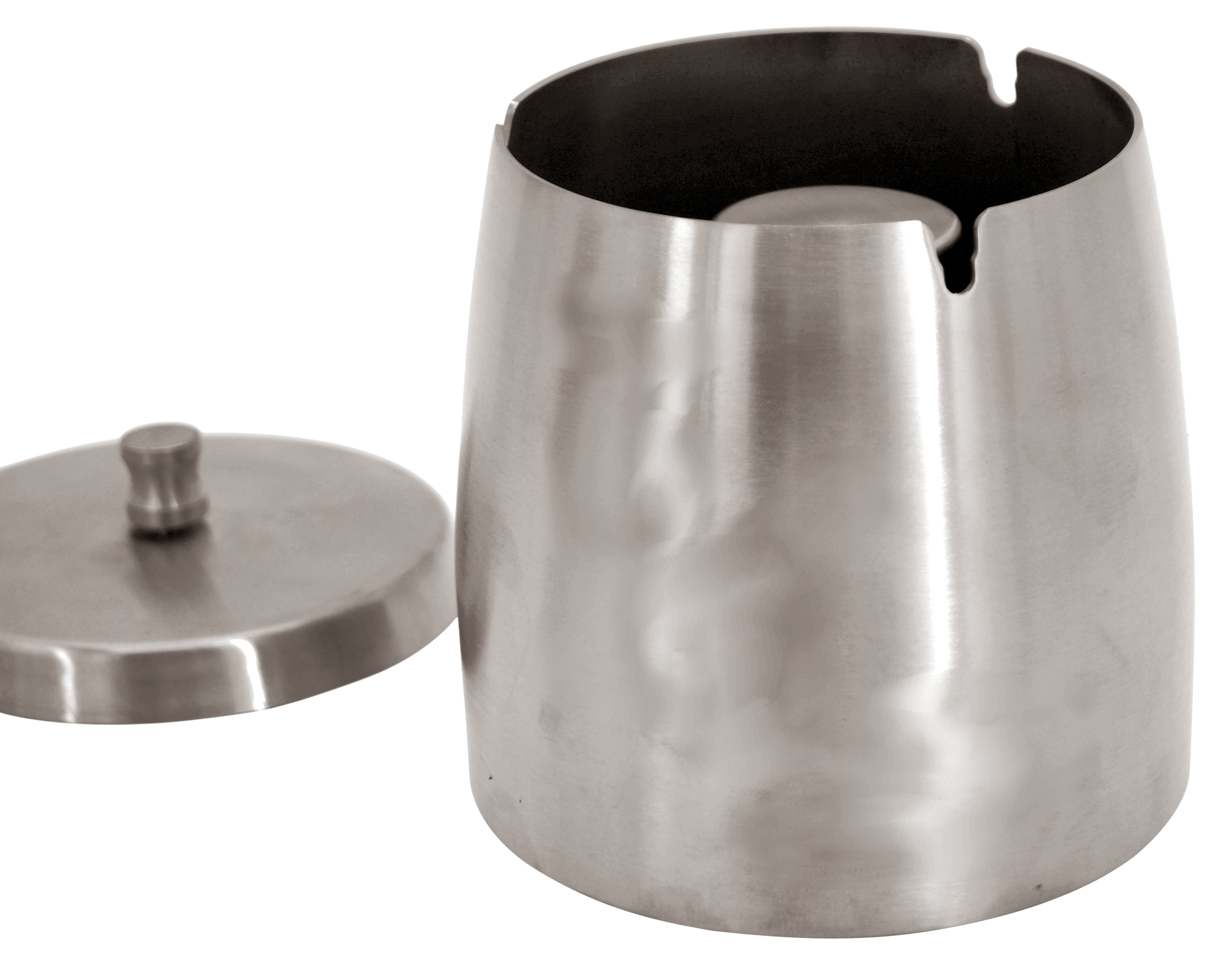 GERMANUS Aschenbecher für Draußen aus Edelstahl massiv 10 cm