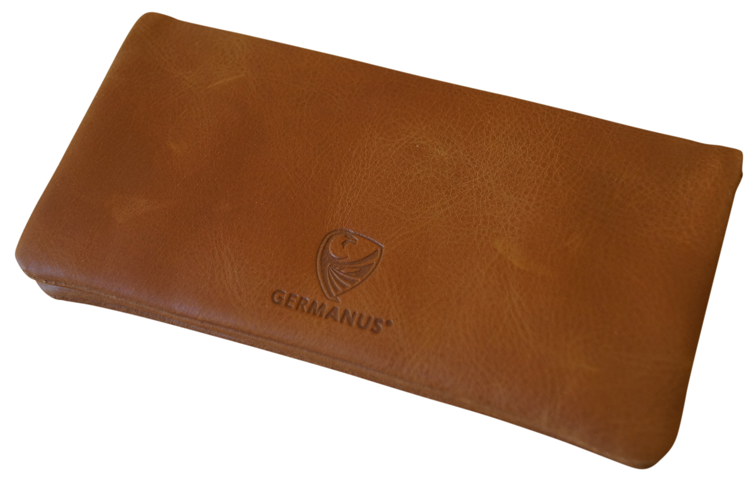GERMANUS Corfuscus Tabaktasche Pouch - Made in EU - Leder - Hellbraun