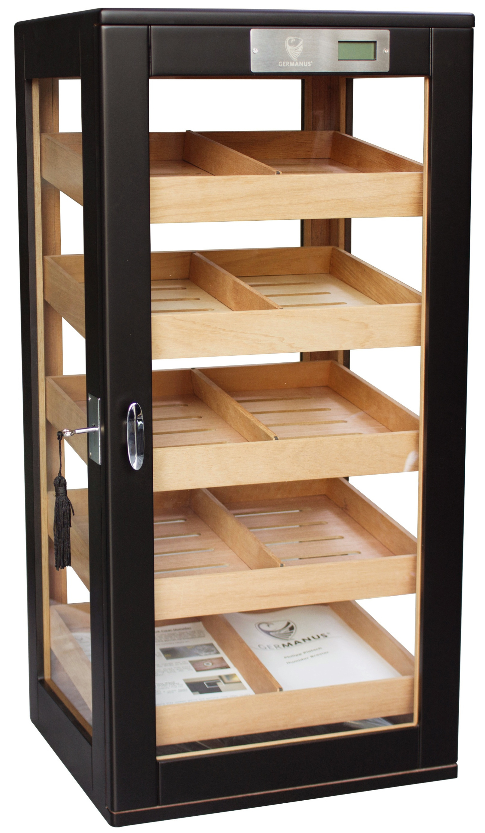 B-WARE: GERMANUS Humidor Schrank '33 für ca. 400 Zigarren mit Digitalhygrometer