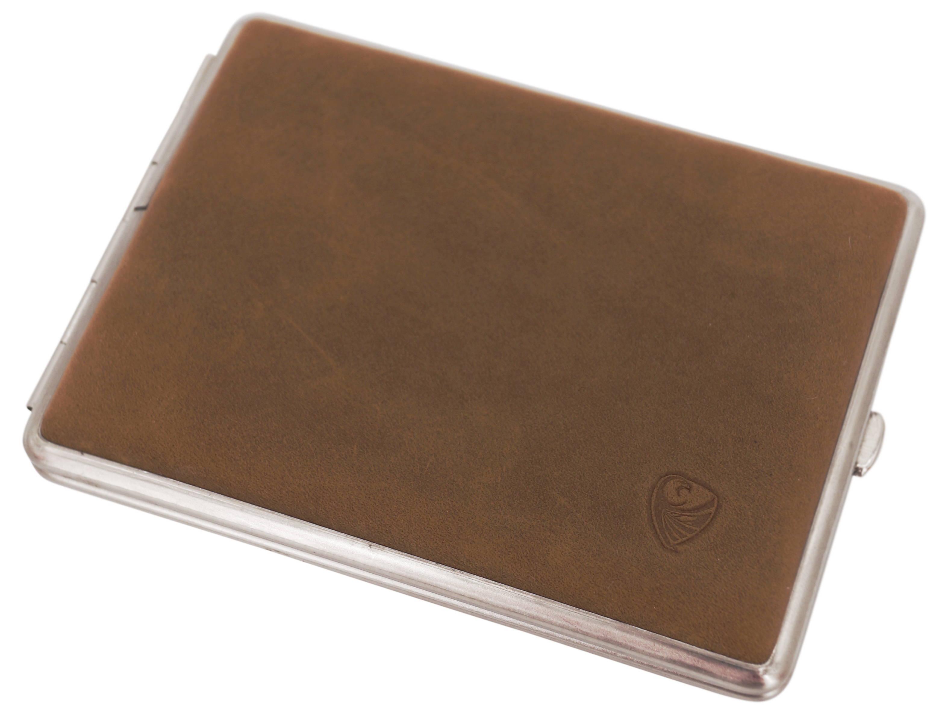 braun buffel cigarette case AREZZO key tobacco 2.5L x 1.2 W x 4.25 H (approx)Pocket on side for lighter Belt attachment No. 66 WOODSMAN Leather Fold