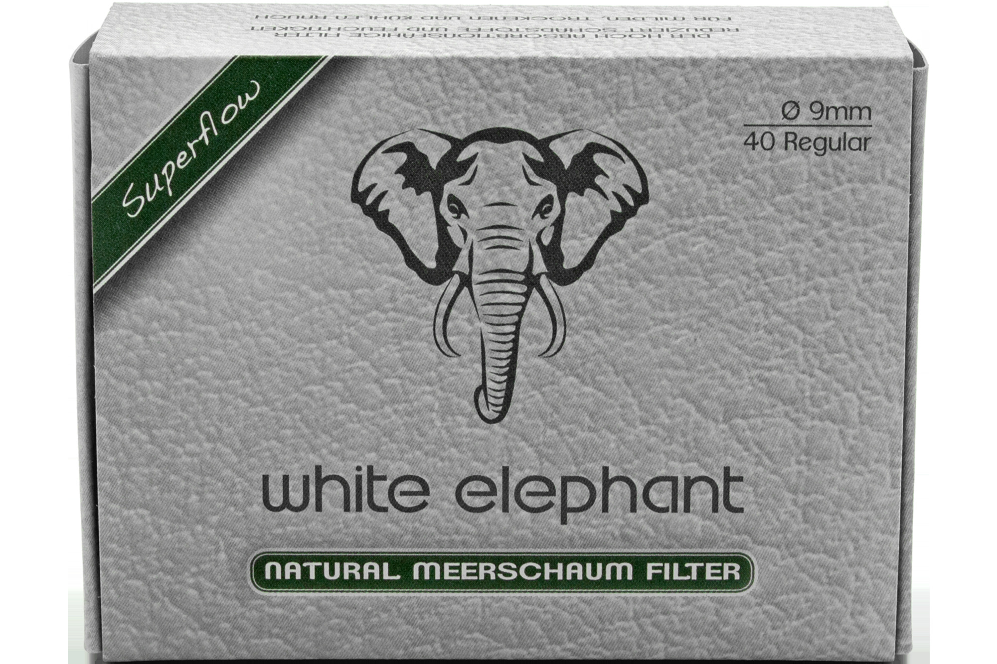 Elephant Meerschaum Filter 9mm Pfeifen Filter, 40 St.