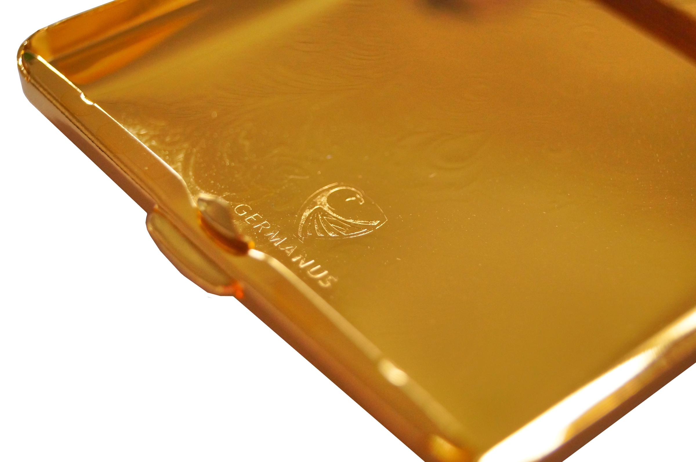 GERMANUS Zigaretten Etui - Echt Gold - 100 mm - Made in Germany - Design Germanus Gravur