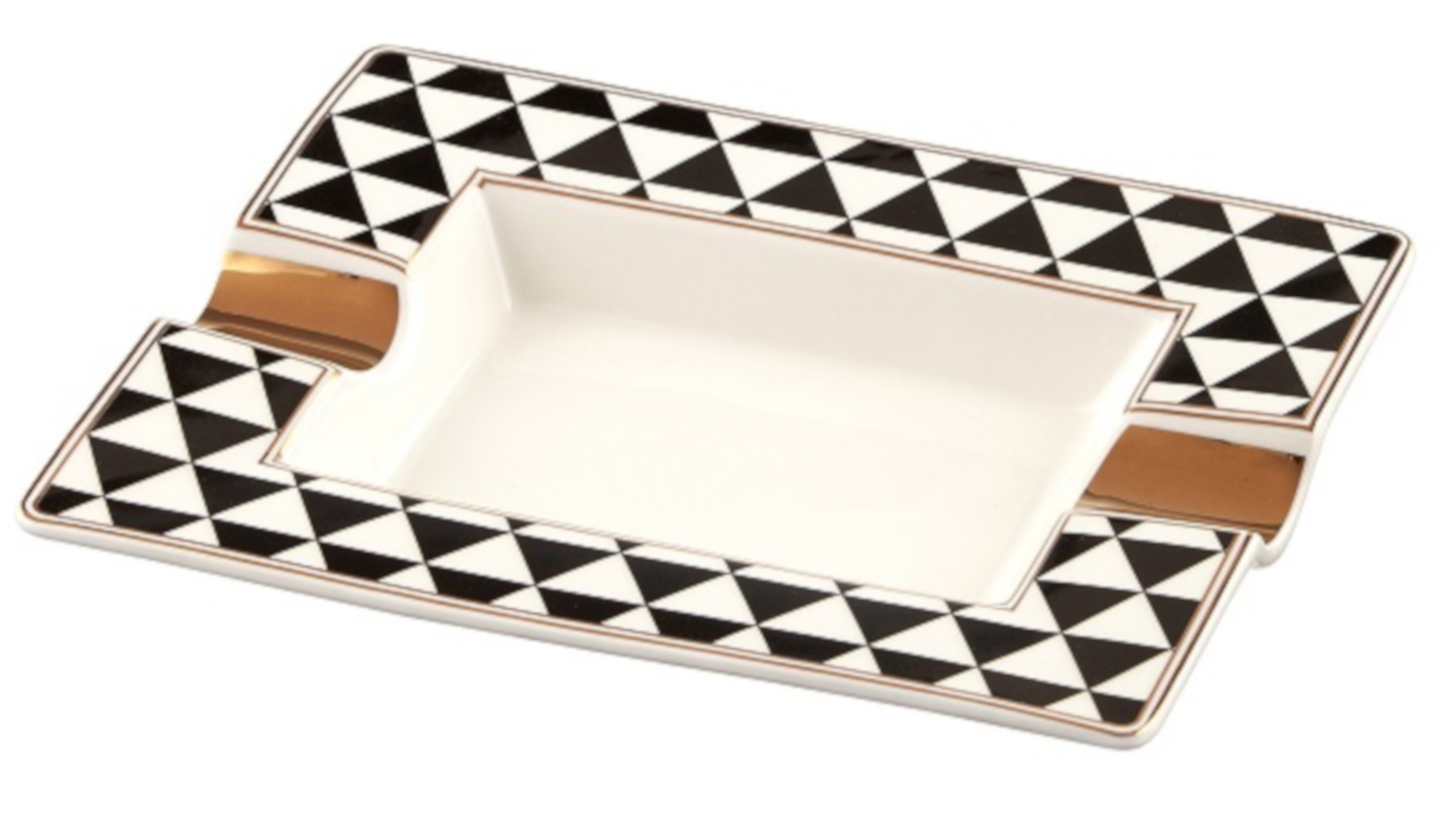 GERMANUS Porcelain Cigar Ashtray from Genuine Porcelain - Triangle