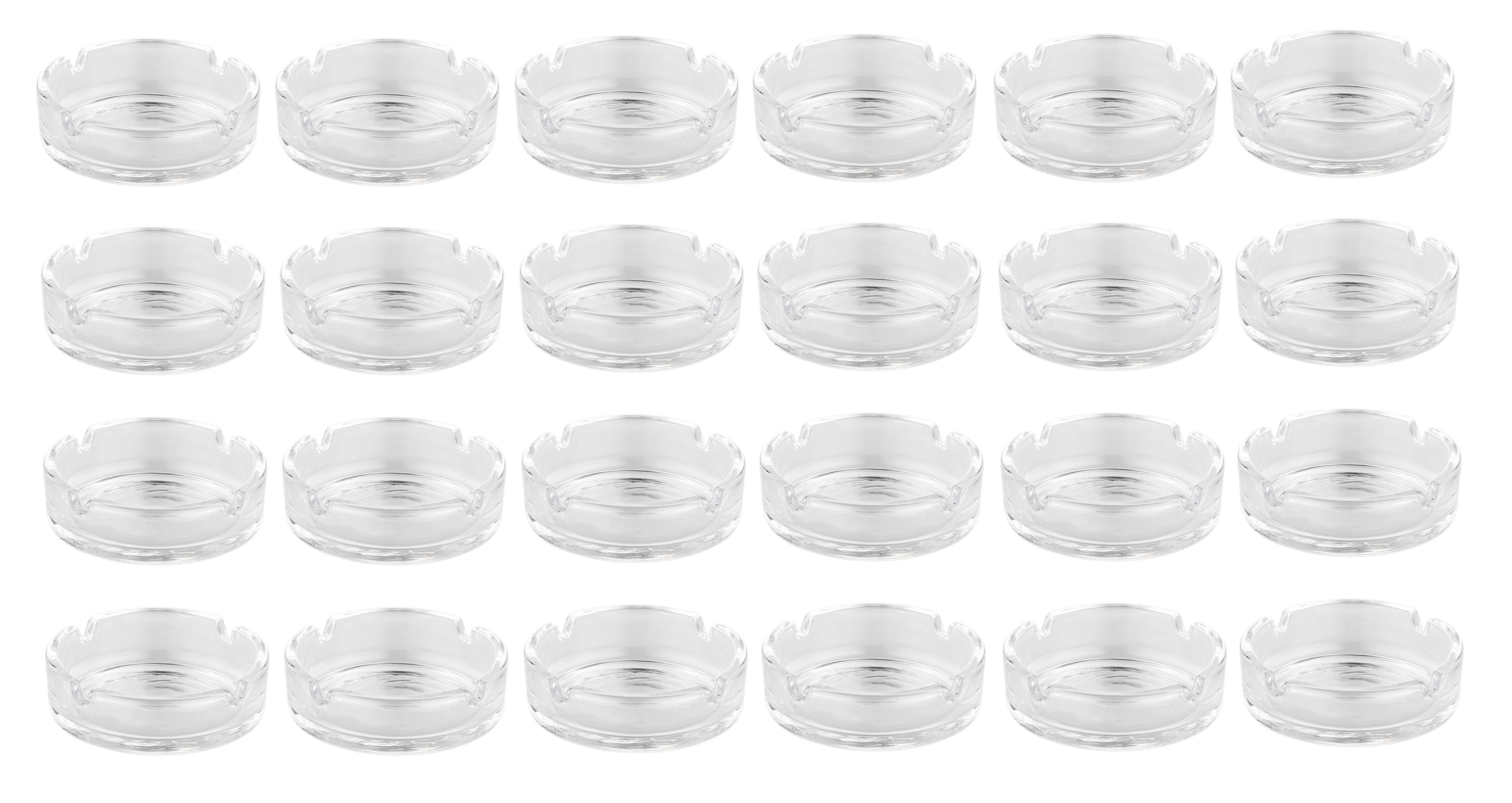 24 x Aschenbecher Glas für Zigaretten für Gastro Restaurant Biergarten Bar