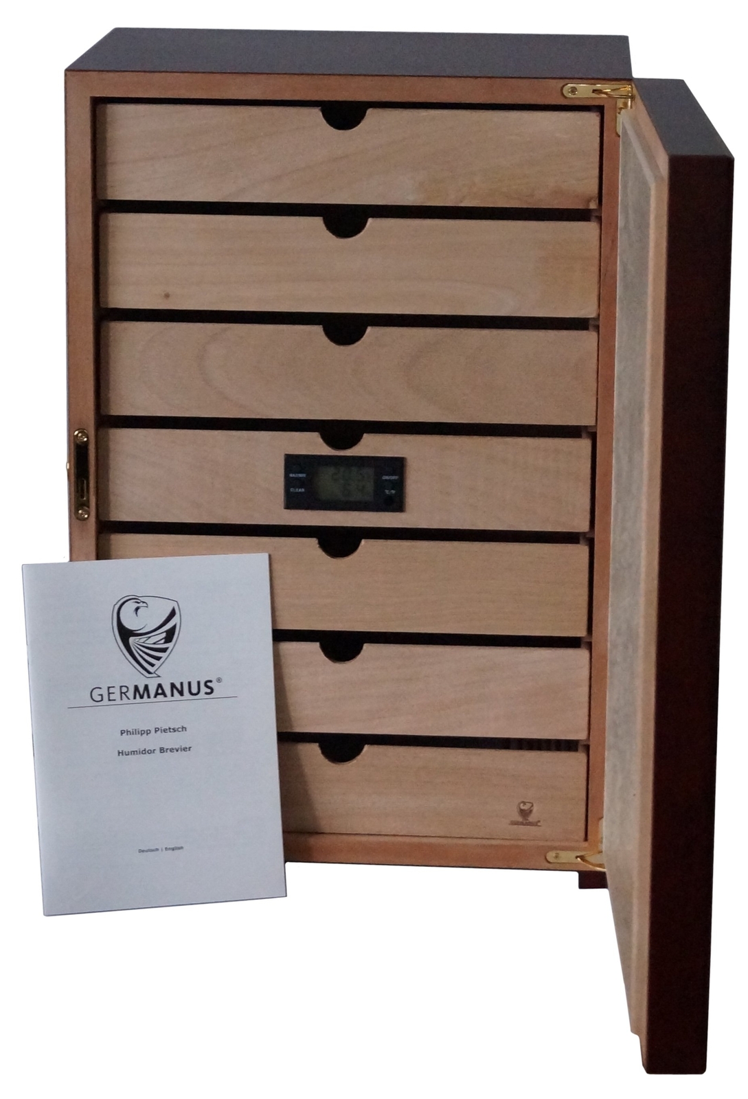 GERMANUS "Veter" Cigar Humidor Cabinet with Digital Hygrometer for ca 500 cigars