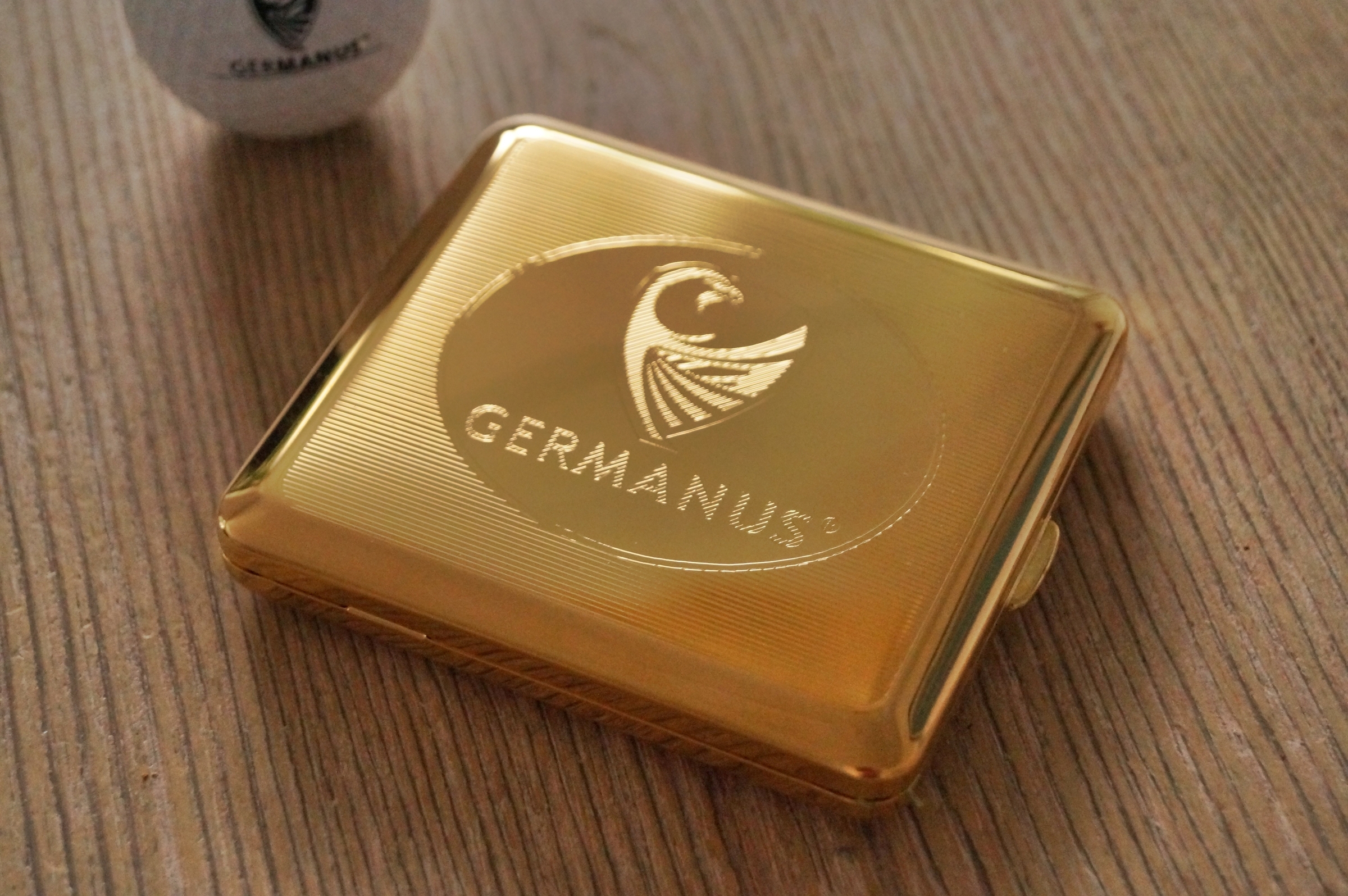 GERMANUS Zigaretten Etui - Echt Gold - Made in Germany - GERMANUS