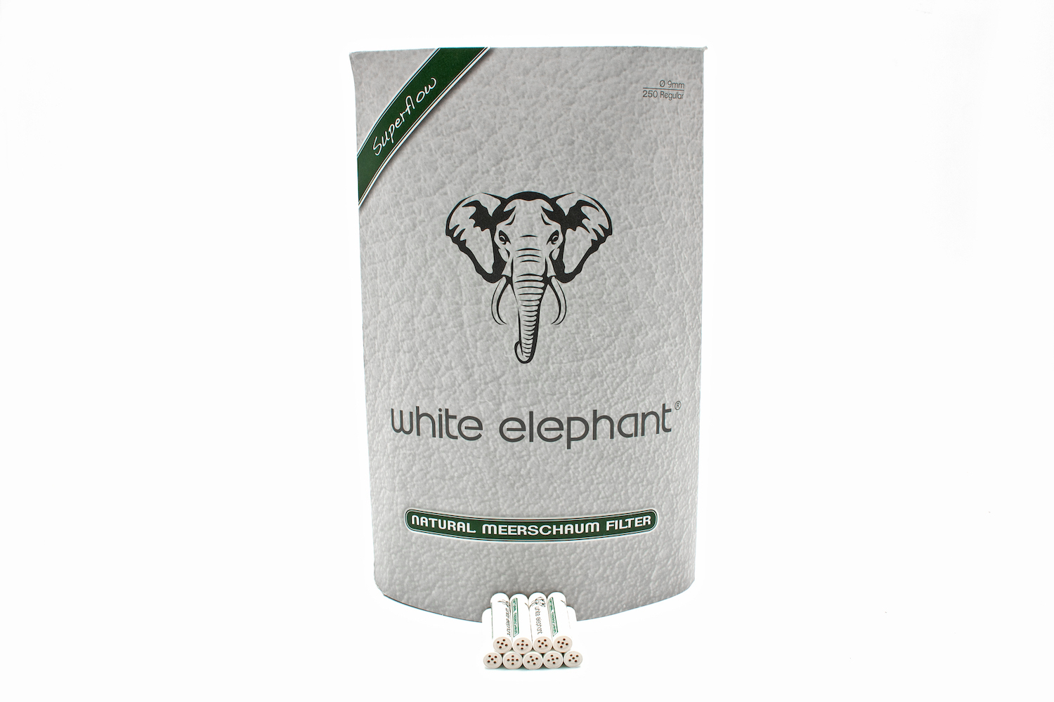 Elephant Meerschaum Filter 9mm Pfeifen Filter, 250 St.