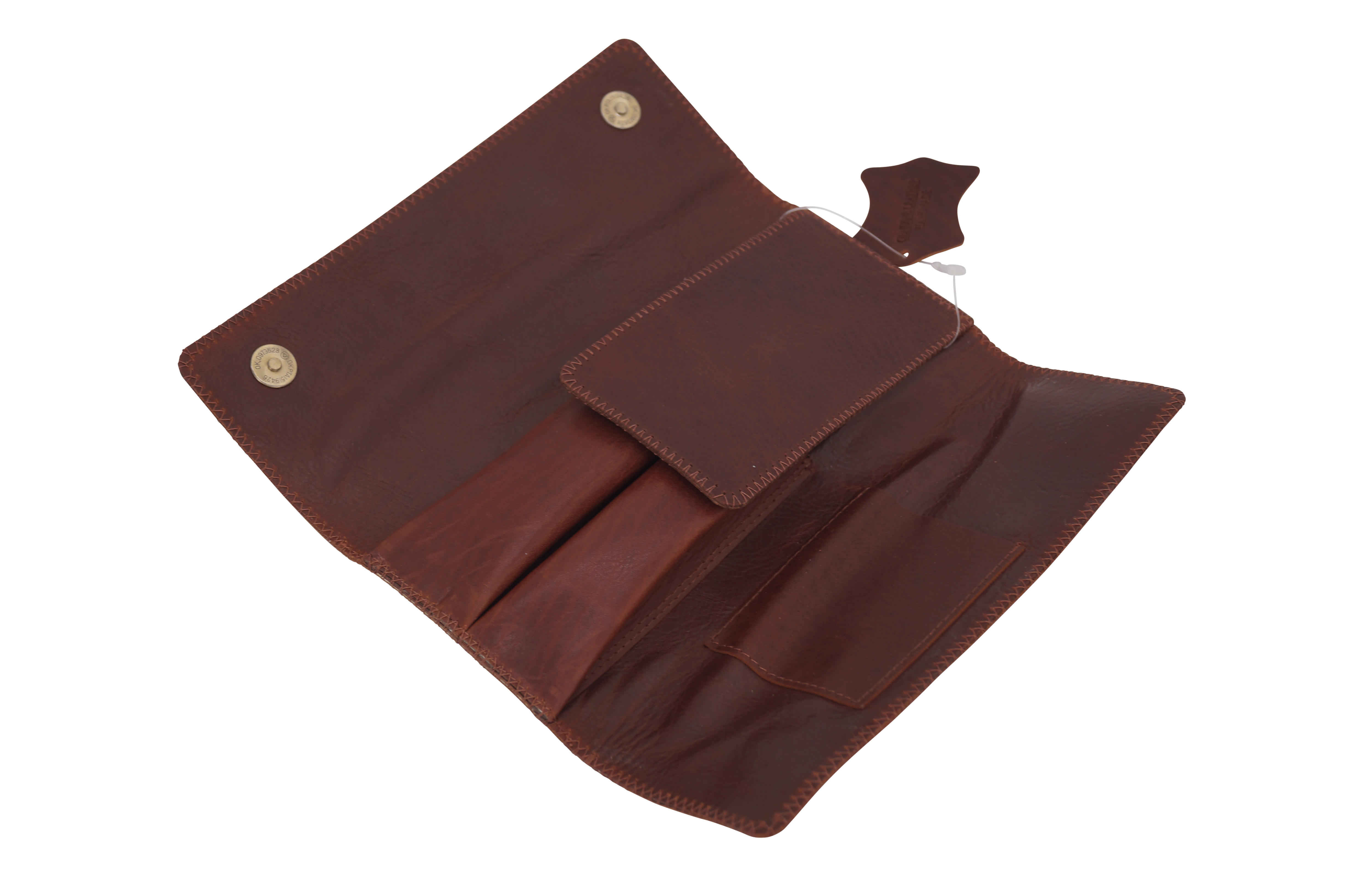 GERMANUS Zigarrenetui für 2 Zigarren aus Leder - Made in EU, Braun