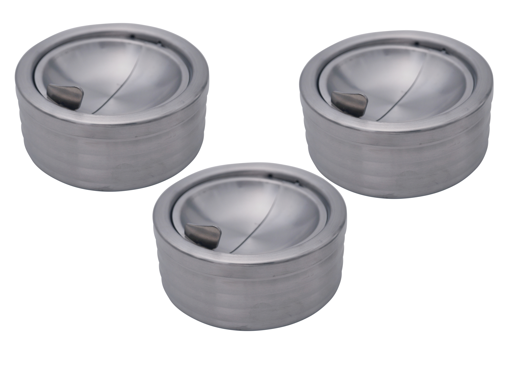 3x GERMANUS Aschenbecher für Draußen aus Edelstahl