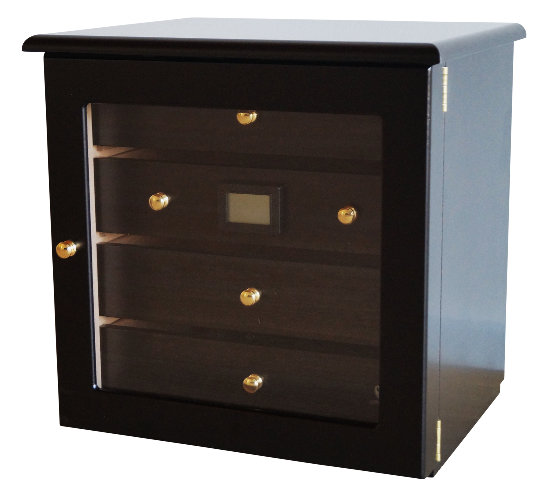GERMANUS ® Zigarren Schrank "Radix" Humidor für ca 200 Zigarren, Schwarz