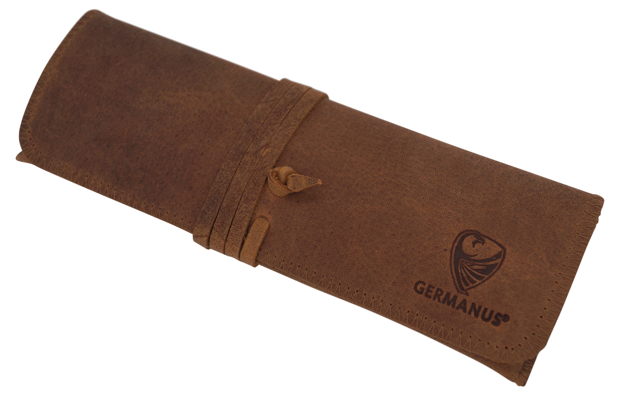 GERMANUS Ferruginus Schlamperl Federmäppchen - Made in EU - Strap - Braun III