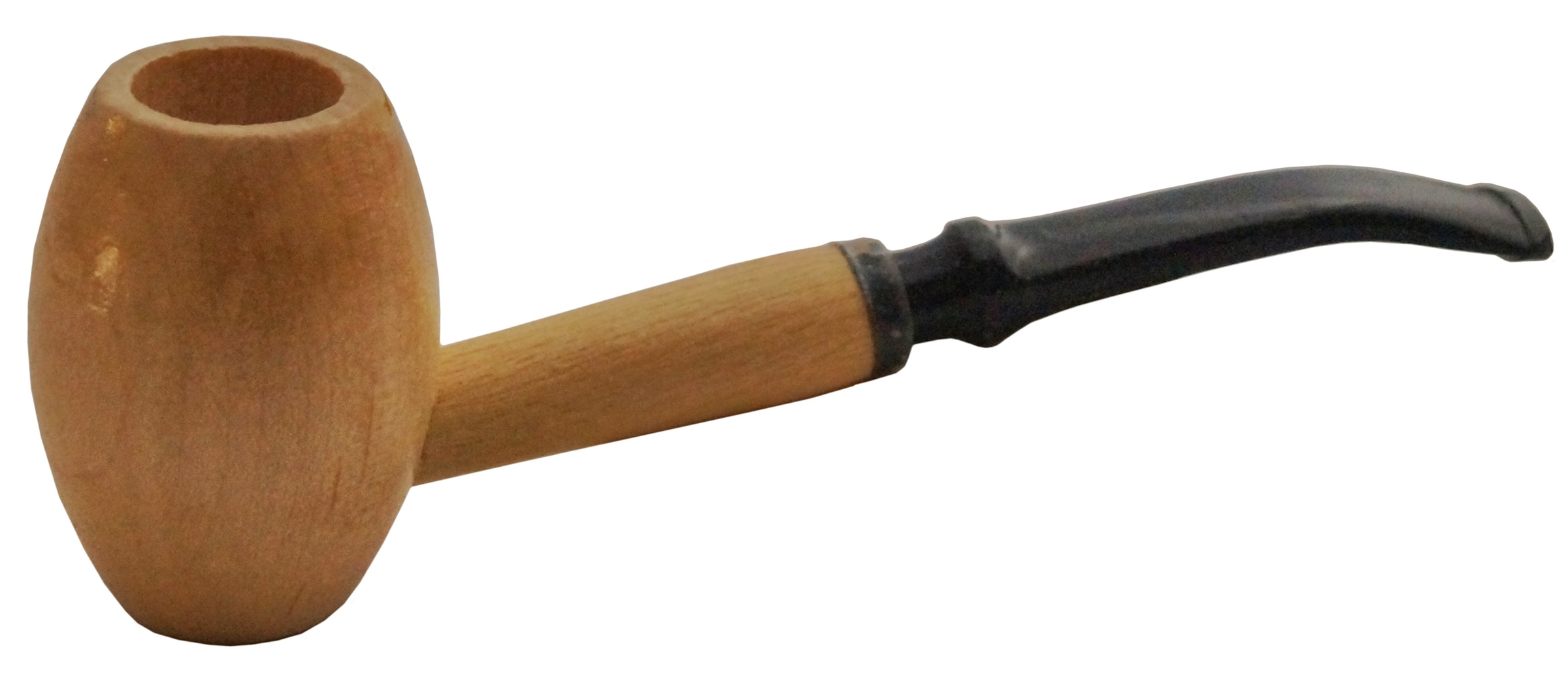Original Missouri Qualitäts Corncob Holz Pfeife - Shape: Egg, Bent