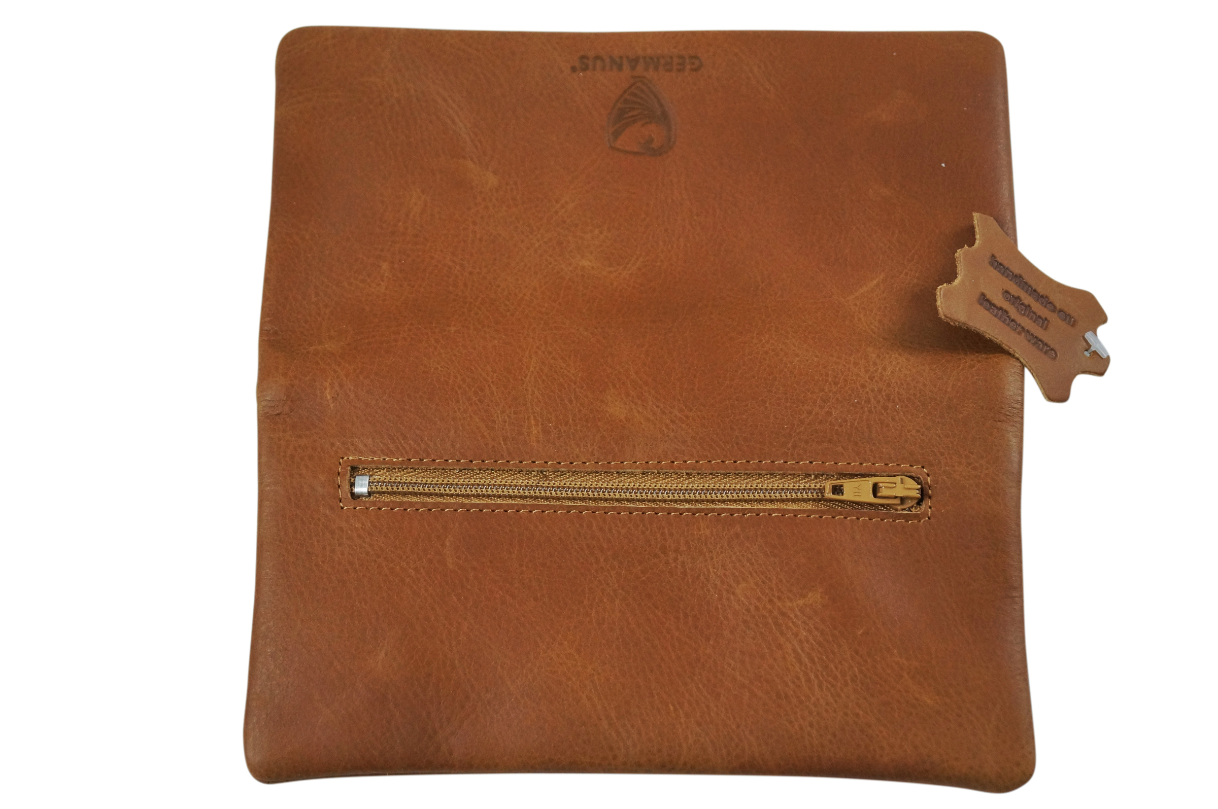 GERMANUS Corfuscus Tabaktasche Pouch - Made in EU - Leder - Hellbraun