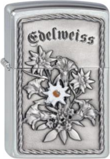 Zippo Feuerzeug - Deutsches Edelweiss (Plakette)