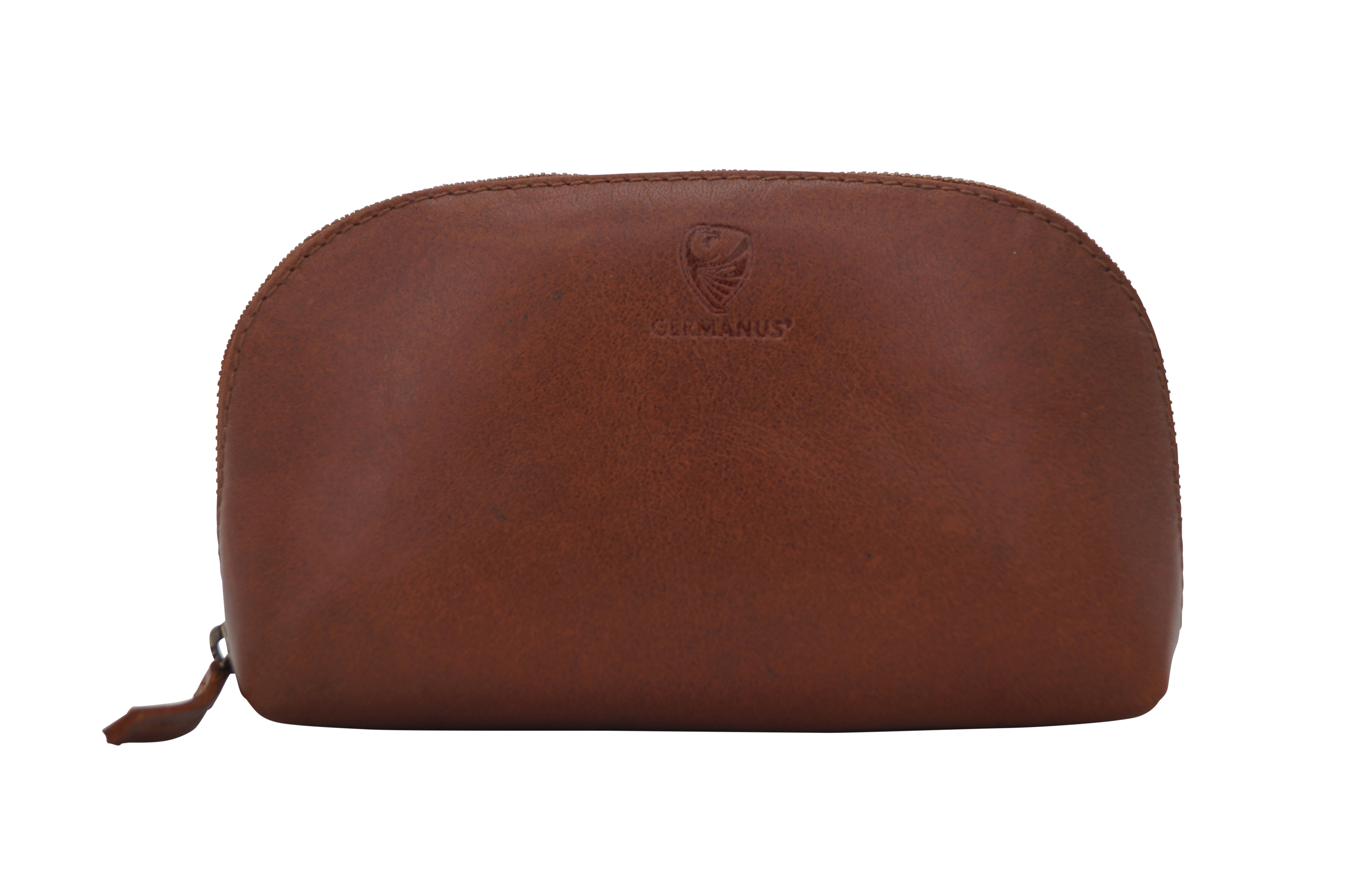 GERMANUS Kosmetiktasche Helge aus echtem Leder, Kulturbeutel, Waschtasche, Schminktasche, Clutch