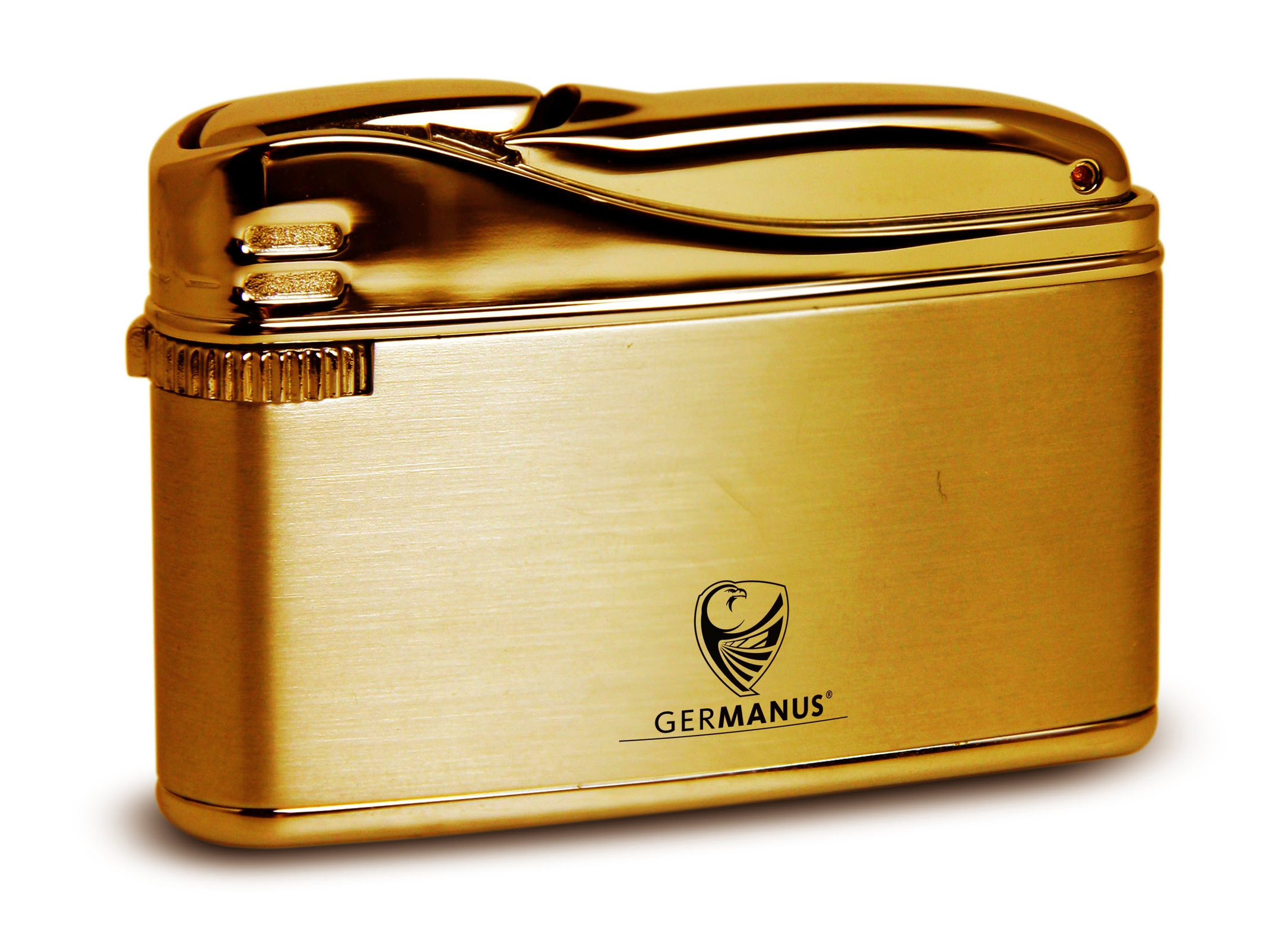 GERMANUS Cigarette Lighter Fin II plated with genuine Gold