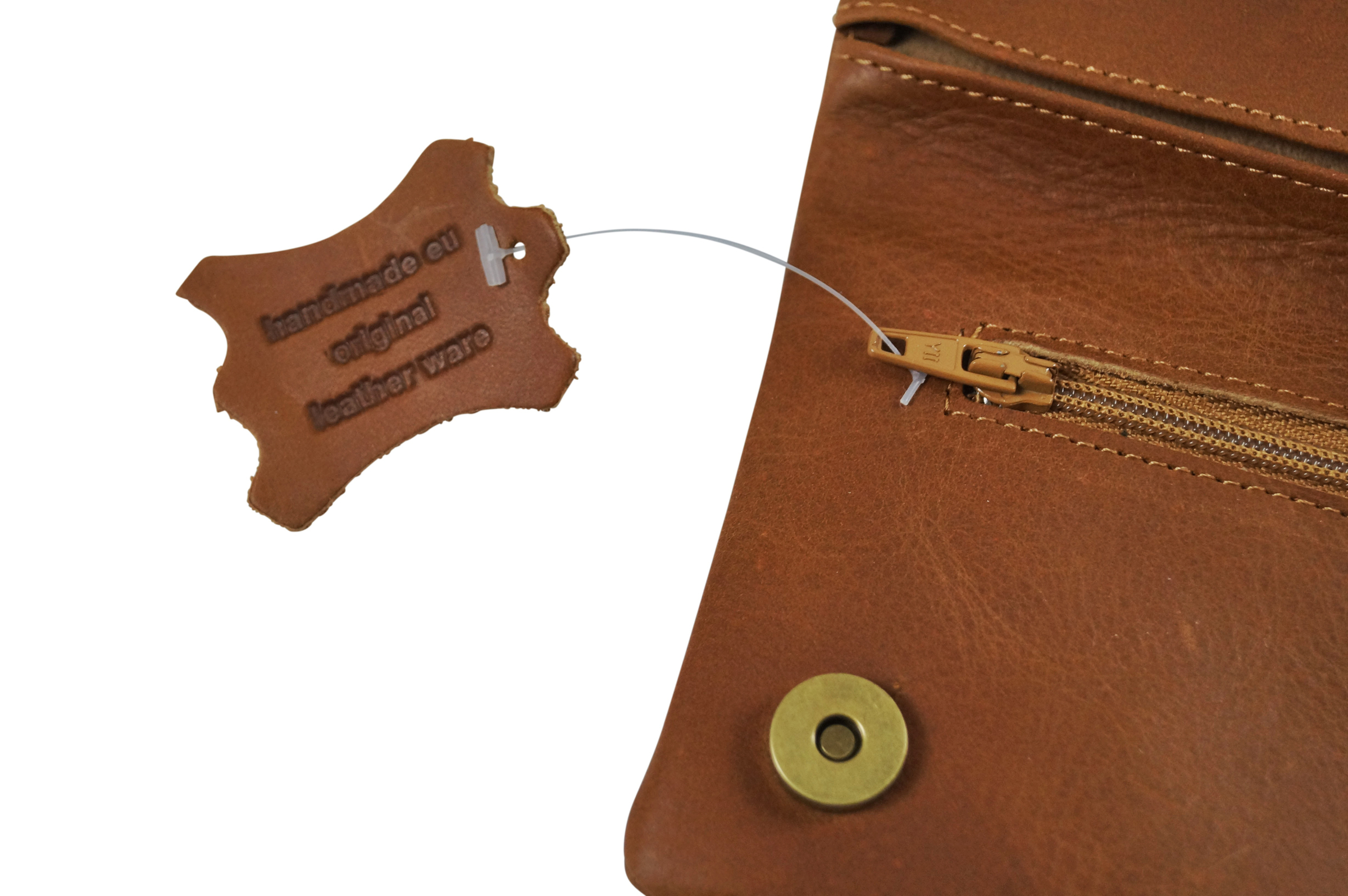 GERMANUS Corfuscus Tabaktasche Pouch - Made in EU - Leder - Hellbraun