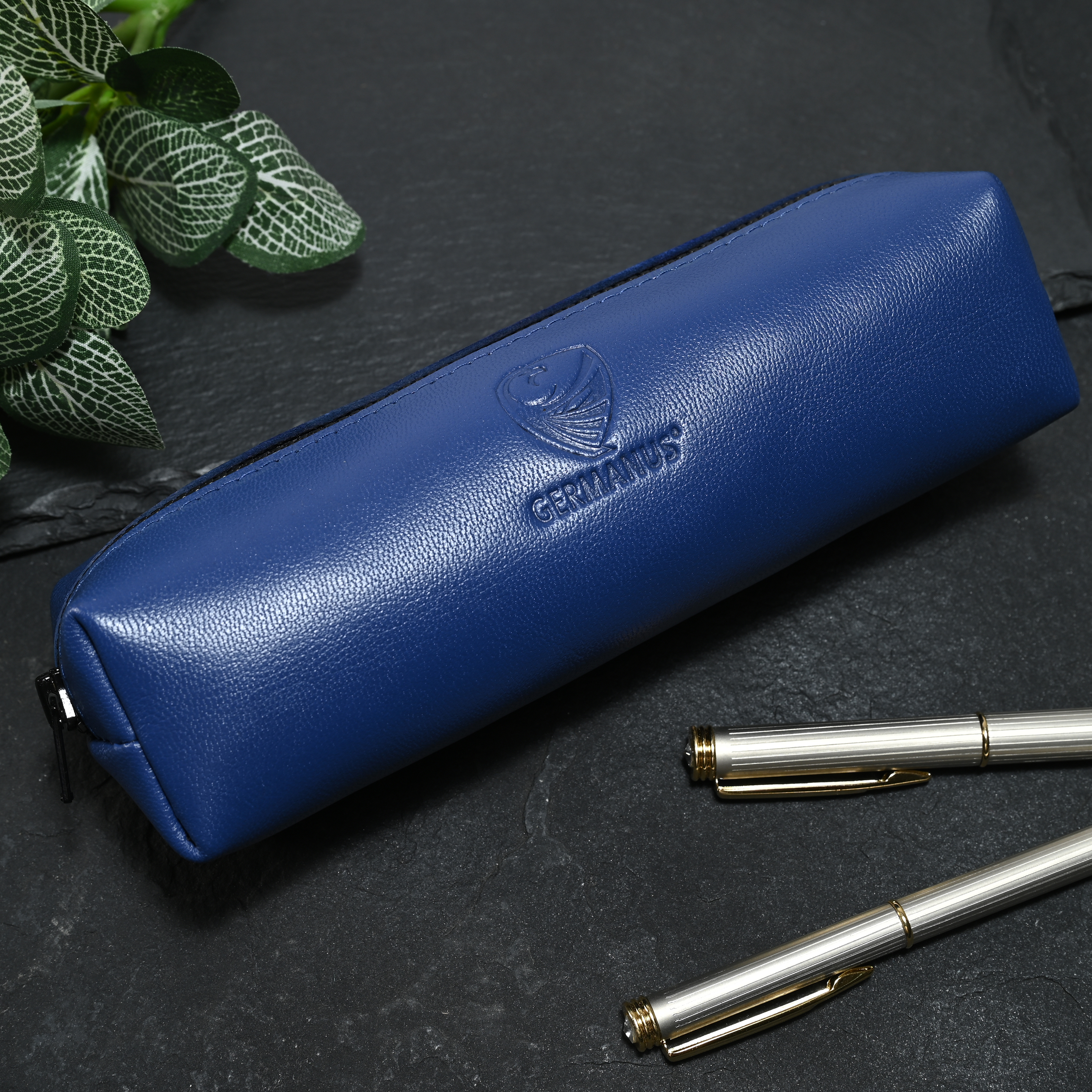 GERMANUS Blau Schlamperl Federmäppchen - Made in EU - Stifteetui