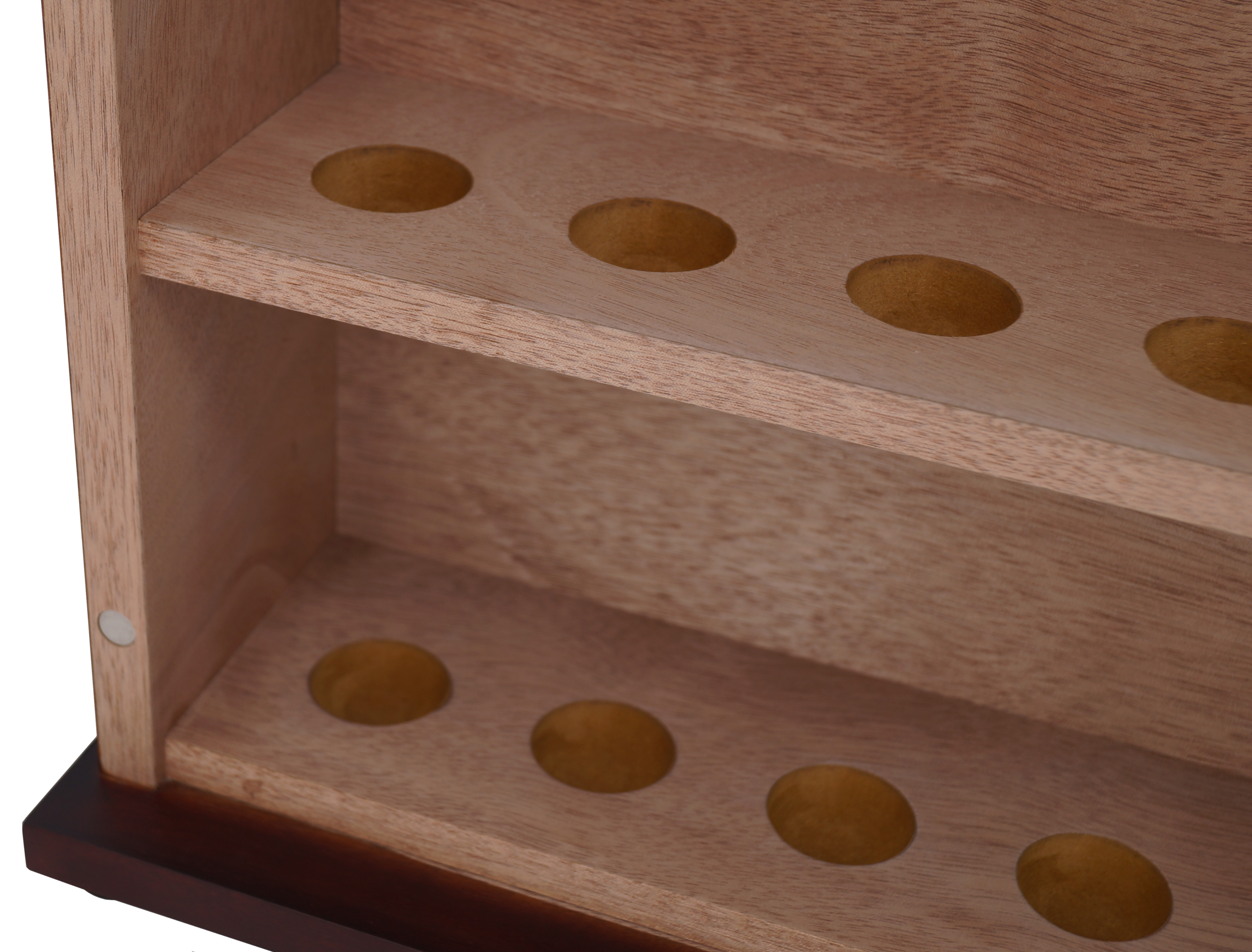 GERMANUS Pipe Cabinet for 18 tobacco pipes with safe holders