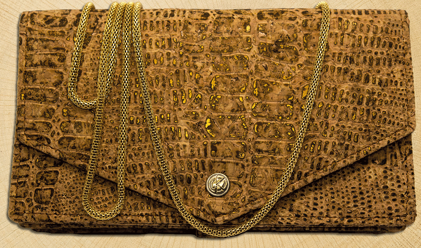 Kavatza Mary Jane Clutch Kork-Odile - Tobacco Clutch