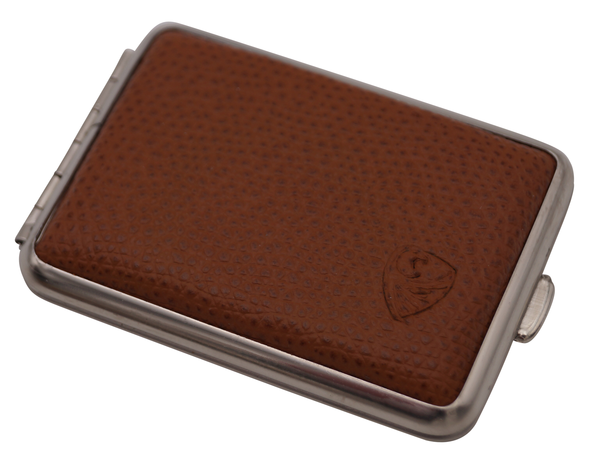 GERMANUS Etui für Tabak oder Pillen Tabletten, Pillendose - Deutsche Handarbeit, Made in Germany, Braunes Leder