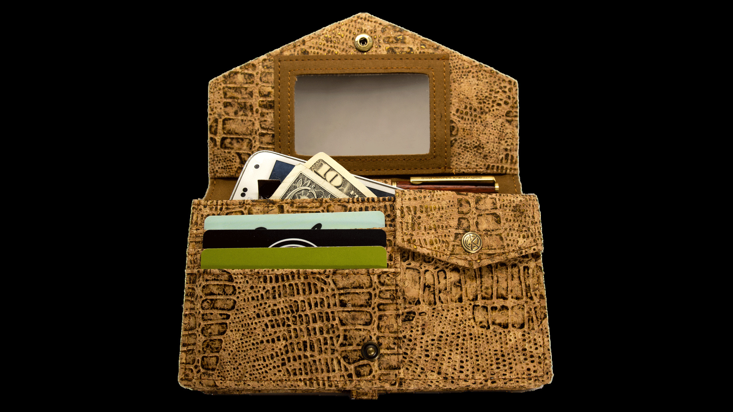 Kavatza Tabak Handtasche Clutch Kork-Odile
