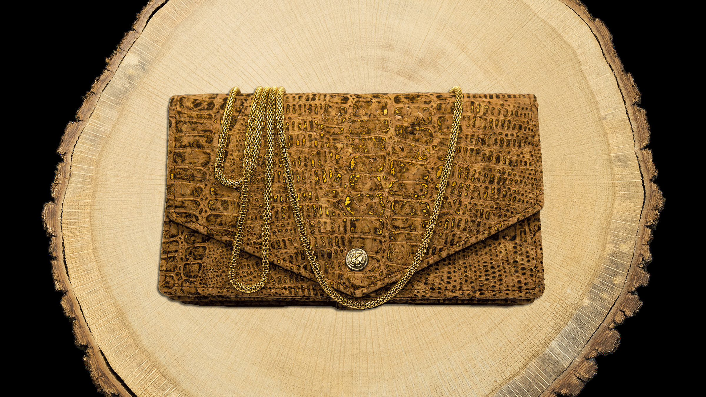 Kavatza Mary Jane Clutch Kork-Odile - Tobacco Clutch